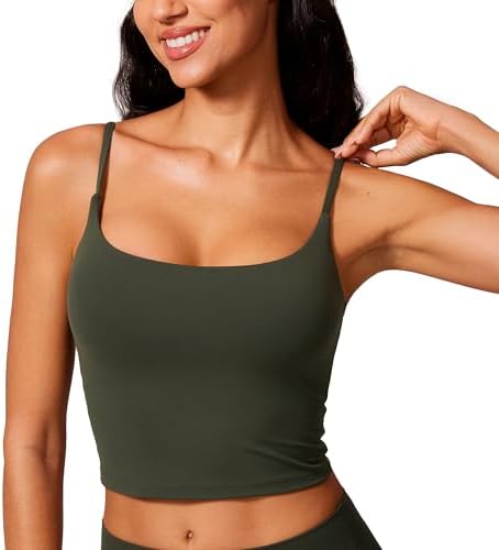 CRZ YOGA Butterlift Scoop Neck Crop Tank Top