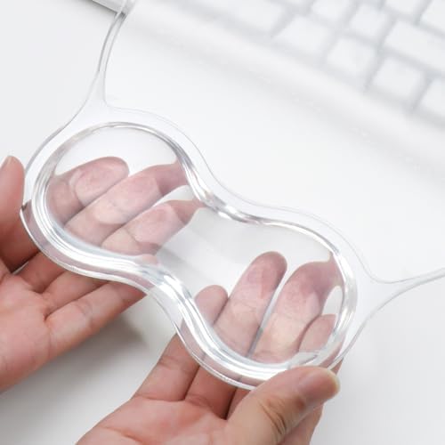 Gel Wrist Rest for Keyboard and Mouse Pad Set - Clear White