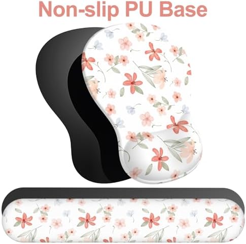 Ergonomic Mouse Pad with Wrist Rest and Keyboard Wrist Rest, Gel Mousepad