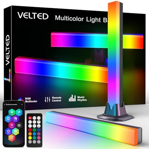 RGB Light Bar Smart Music Sync RGB IC LED Lights Bars, APP&Remote Control