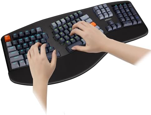 Adesso EasyTouch 1500 Ergonomic Mechanical Keyboard, Cherry Red Switches