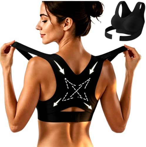Front Closure Bras for Women Posture Corrector Cross Back Jelly Bralettes