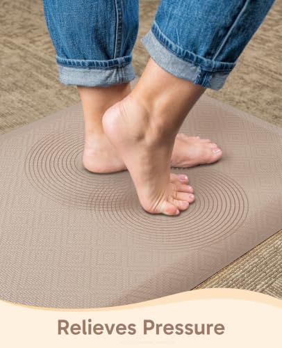 Ophanie Kitchen Mats for Floor,3/4 inch Thick,24x70 Anti Fatigue Cushioned Mat,Kitchen Rugs,Waterproof,Comfort Ergonomic Standing Mat for Office,Home,Sink with 99+ Pairs of Anti-Slip Bottom Ridges