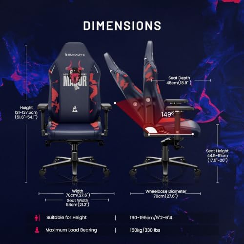 Blacklyte Athena Pro Gaming Chair, Austin Major, Leatherette