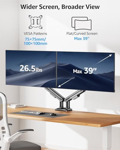 MOUNTUP Dual Monitor Mount, Heavy Duty Monitors Arm