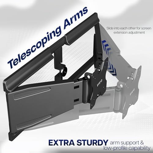 VIVO Telescoping Ultrawide Monitor Wall Mount, Fits up to 49 inch Ultra-wides, Holds 44 lbs, Adjustable Low Profile VESA Bracket, Black, Mount-VWLP2