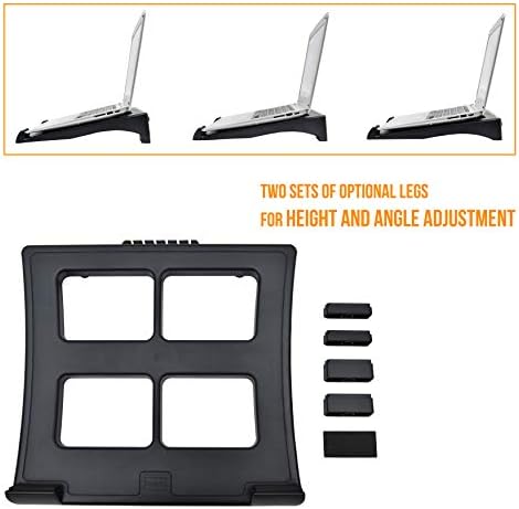 DAC Ventilated Height and Angle Adjustable Laptop Stand Riser for Desk, Non-skid, Cable Management Included 2.6" x 11.5" x 13"