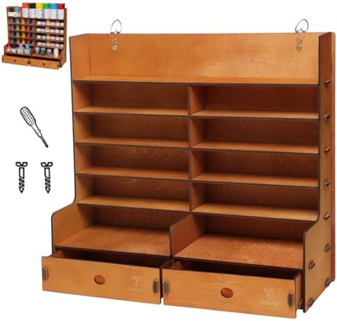 Paint Organizer, Wall Mount Paint Rack for Miniature Hobby