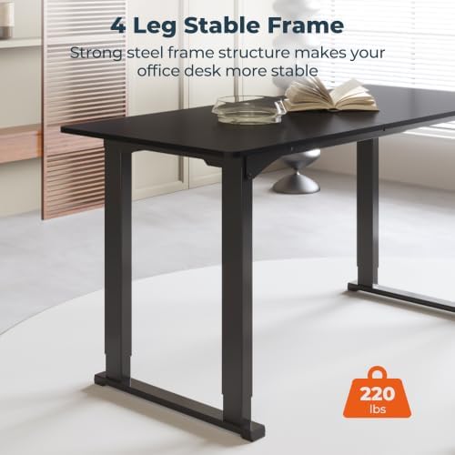 4 Leg Standing Desk Large,Electric 55x28 Desk for Home Office