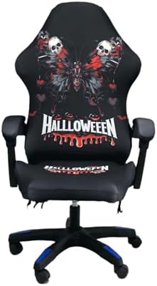 Gaming Chair Covers Slipcovers, Stretch Removable Washable Computer Reclining Gaming Chair Protector Slipcovers with Armrest Cover (No Chairs) (Halloween-Butterfly)
