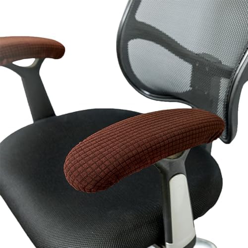 Office Chair Arm Covers, Armrest Slipcover Pads Elbows Forearms Slipcovers Stretch Dirt Resistant Armchair Chairs Washable Covering Elastic Seat Hand Protector Stretchable Band Slip