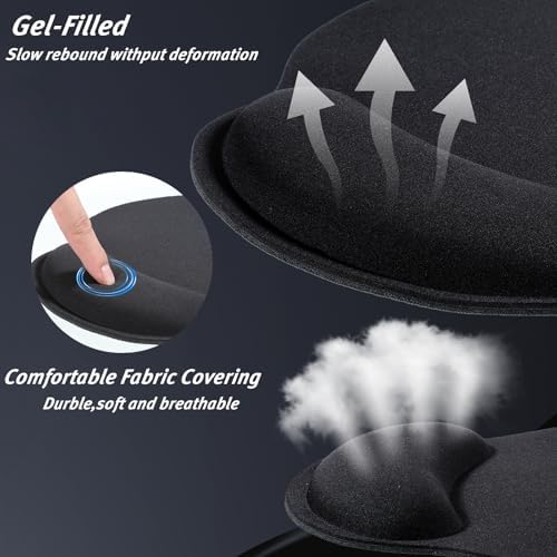 JJUNW 8 Pack Ergonomic Mouse Pad with Wrist Rest Support