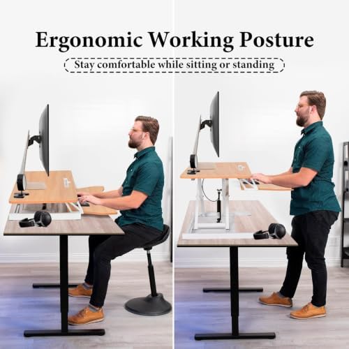 38" Desk Converter, Height Adjustable Sit to Stand Riser