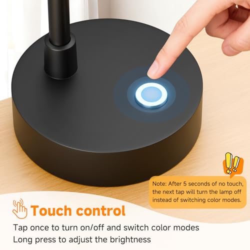ShineTech LED Desk Lamp for Home Office, Small Table Lamp for Study & Work