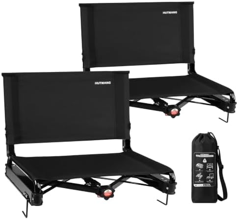 HUTMANG Swivel Backrest Stadium Seats,bleacher Chairs with Back and Cushion
