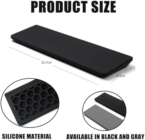 Sumgsn Black Keyboard Wrist Rest, Gel Wrist Pad for Keyboard 60%/68%/70%