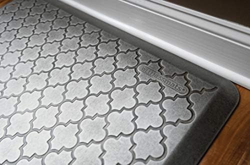 WellnessMats Trellis Collection Anti-Fatigue Floor Mat, Polyurethane – Ergonomic Support Pad for Home, Kitchen, Garage, Office Standing Desk – Water Resistant - Made in USA