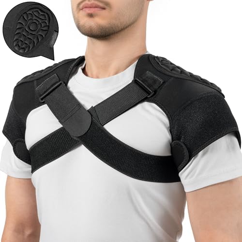Thickened Wear-Resistant Shoulder Brace with Pads for Heavy-Duty Use, Support for Moving Construction,warehouse, Farm Work, heavy Loads, Compression Support Sleeve for Dislocation, Bursitis, Tendonitis,Both Left and Right Arm