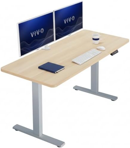 VIVO Light Wood 60 x 24 in Standing Desk, DESK-KIT-1G6C