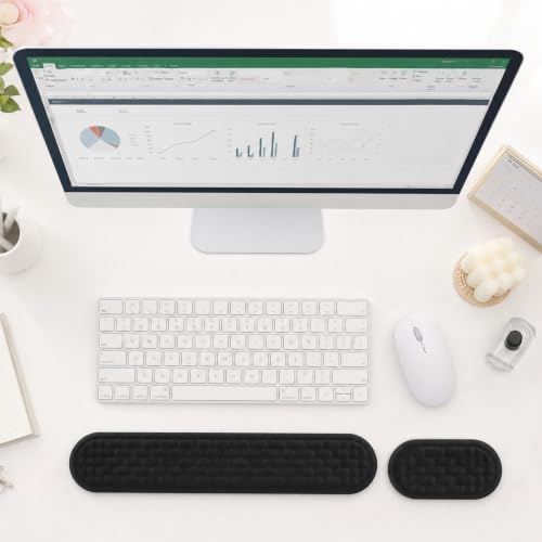 Ergonomic Keyboard Wrist Rest & Mouse Pad with Wrist Rest Set, Black