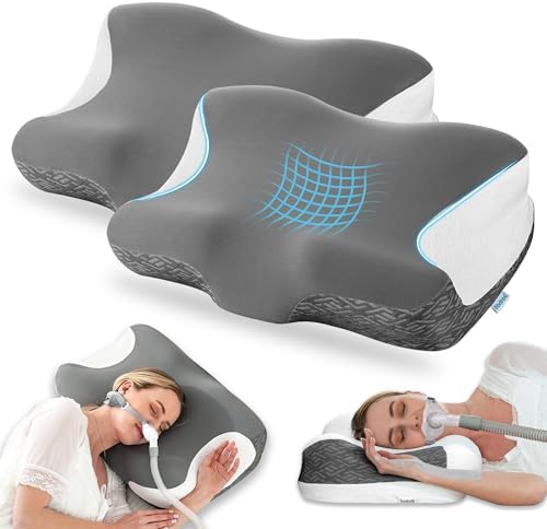 Elviros Cervical CPAP Pillow for Users to Reduce Air Leaks &Mask Pressure