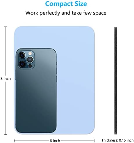 Dapesuom Small Mouse Pad, 6 x 8 Inch Thick Rubber Premium-Textured Non-Slip Portable & Washable Mini Mouse Mat for Women Men Wireless Laptops Keyboard Tray Gaming Work Computer Office Travel, Sky Blue