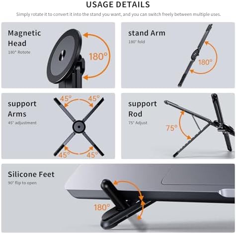 Laptop Stand - Portable Tablet Riser iPad Desk Mount, Grey