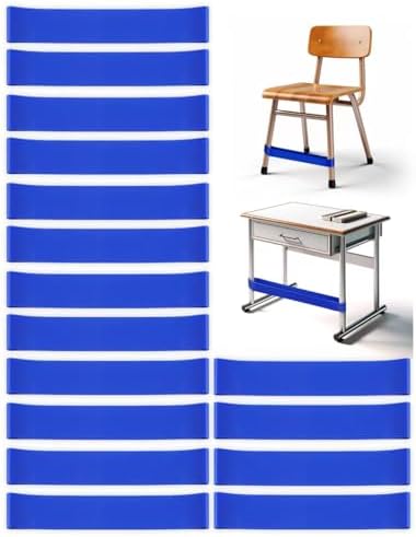16 Pack Chair Bands for Kids with Fidgety Feet, ADHD Tools for Kids, Improve Focus & Reduce Restlessness, Chair Bands for Sensory ADHD ADD Autism - Classroom & Home Must Haves (Blue)