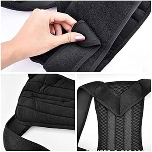 Adjustable Collarbone, Male And Female Full Back Support With Shoulder Strap, Adolescent Scoliosis Kyphosis Corrector(3X)