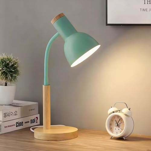 WLHONG LED Desk Lamp, Modern Table Lamps, Eye-Caring Study Lamp, Green
