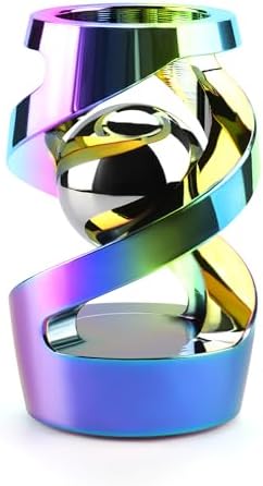 Upgraded Kinetic Spinning Desk Toy, Stress Relief Gadget, Rainbow