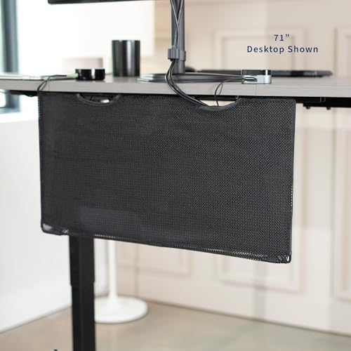 VIVO Black Under Desk 30 in Cable Management Sleeve, DESK-SKIRT-30