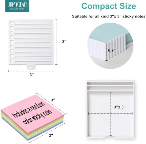 Sticky Note Stencil and Holder Compatible with 3x3 Post-It Notes