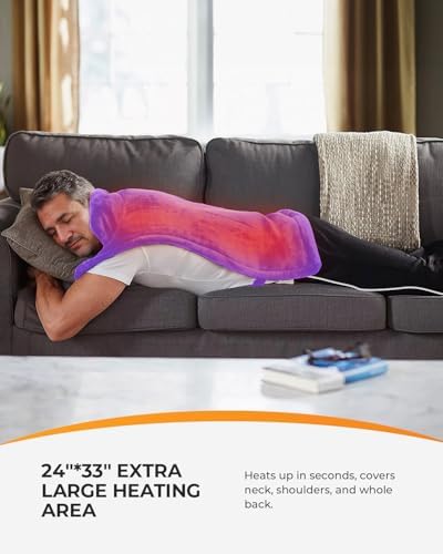 CooCoCo FSA Eligible Back Heating Pads for Women Grandma, Purple