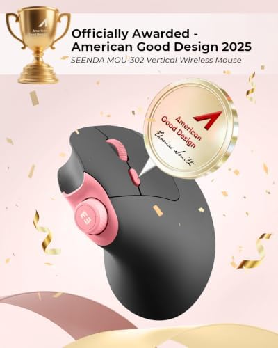 seenda MOU-302 Wireless Bluetooth Ergonomic Vertical Mouse with Volume Knob