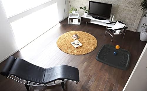 Anti-Fatigue Standing Desk Mat with Massage Ball and Balance Board for Ergonomic Comfort and Core Training