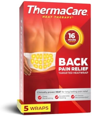 ThermaCare Advanced Lower Back & Hip Heat Wraps, Pain Relief, 5 Count
