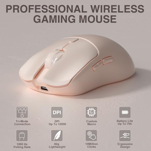 AULA SC580X Wireless Gaming Mouse, Tri-Mode Gaming Mice & 12000 DPI
