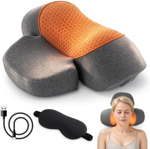 3-in-1 Neck Massager Pillow with Heat, Vibration & Cervical Traction