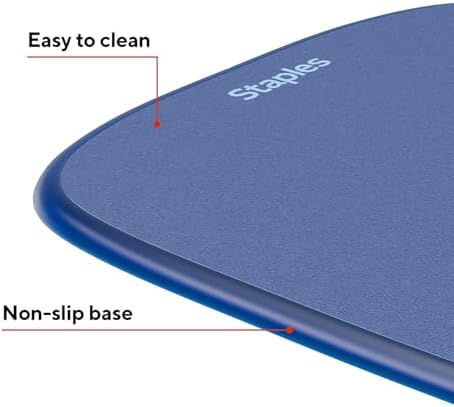STAPLES TECH Gel Mouse Pad and Wrist Rest Combo, Blue Crystal