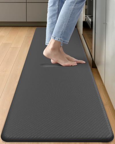 Color&Geometry Antifatigue Kitchen Mat for Floor 20x71-3/4 in Thick, Grey