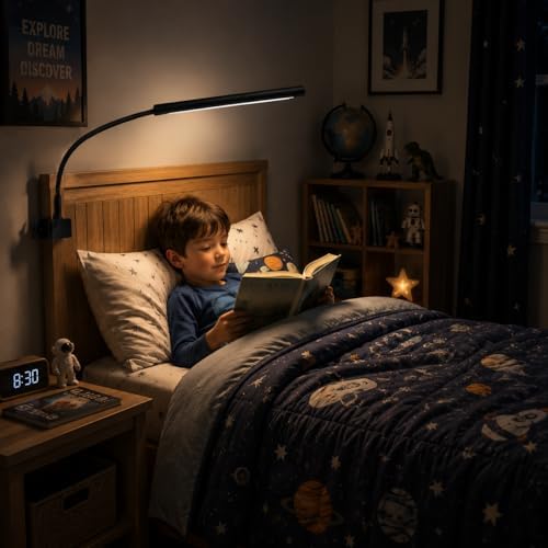 LED Desk Lamp with Clamp, 1200 Lm Eye-Caring Desk Light for Home Office,Pro