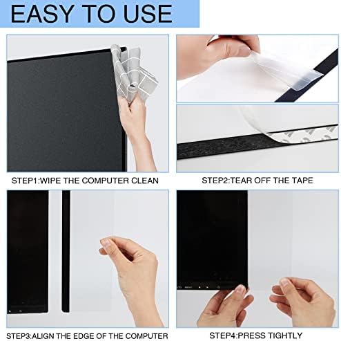 2 Pcs Monitor Memo Boards for Computer,Office Desk Accessories, Multifunction Acrylic Screen Message Reminder Pad Side Panel Phone Holder Organizer for Office Desktop, with Sticky Note 2