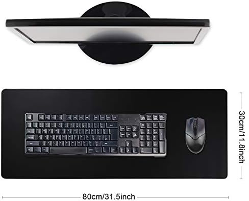 Gaming Mouse Mat/Mouse Pad 31.5x11.8x0.12Inch | XXL mouse pad | table mat/large size | improved precision and speed | rubber base for stable Grip on smooth surfaces non-slip (80x30 Black)