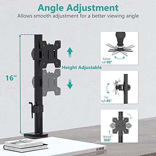 WALI Single Monitor Mount, Vesa Monitor Arm for 13-32 inch, up to 22lbs
