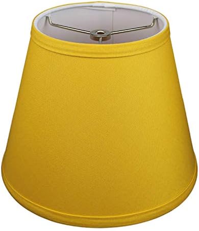 FenchelShades.com Lampshade 6" Top Diameter x 10" Bottom Diameter x 8" Slant Height 6x10x8" with Spider Attachment Diameter 0.4 Inch for Lamps with a Harp (Yellow Spice)