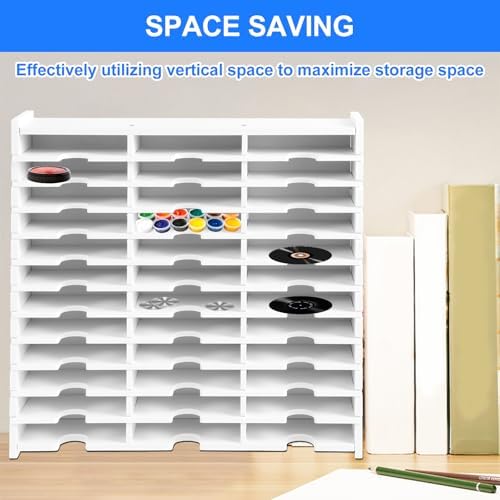 36 Slots Ink Pad Printing Storage Box, Large Capacity Ink Pad Holder for Stamp Up or Ranger Ink Pads Painting Tray Rack for Crafts Supply