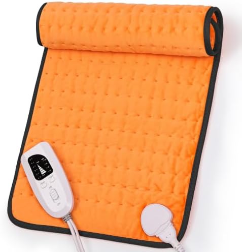 Heating Pad,Electric Heating Pads,Heating Pad for Back,Orange,24x12 Inch