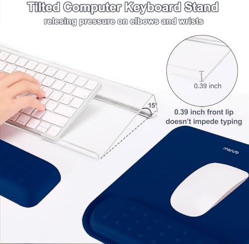 MOSISO Keyboard Stand&Wrist Rest Support for Keyboard &Mouse Pad Set