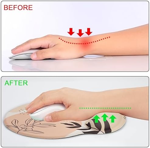 Ergonomic Mouse Pad with Wrist Rest Support,Gel Mouse Pads for Desk